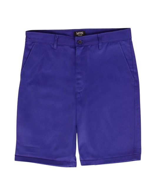 Secret Label Blue Slim Fit Chino Shorts for men