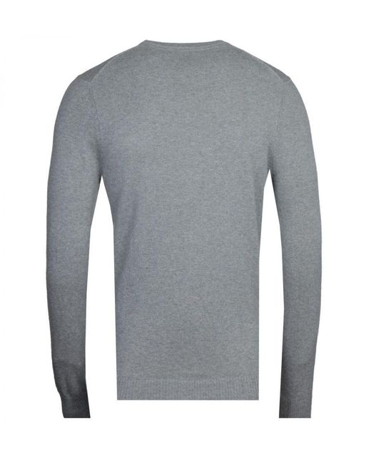 Lyle & Scott Gray Mid Marl Cotton Merino Sweater for men