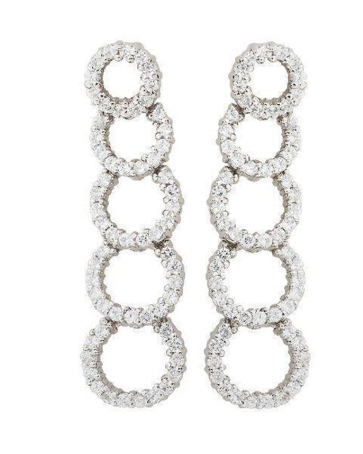 Orphelia White 925 Sterling Drop Earrings