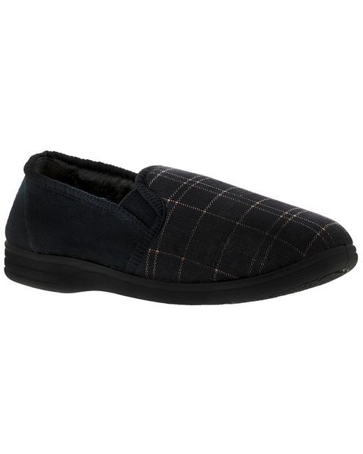 Dr Keller Black Slippers Full Eric Slip On Textile for men