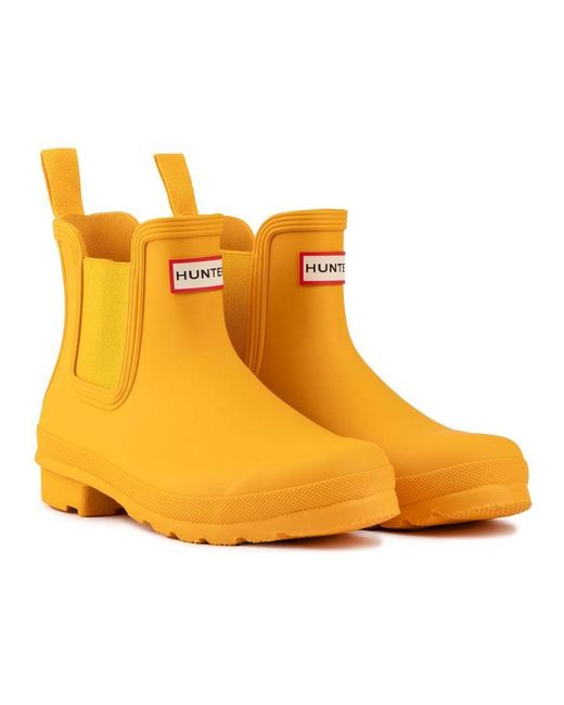 Hunter Orange Original Chelsea Boots