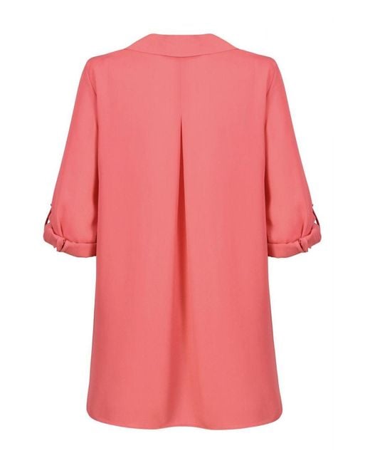 Secret Label Pink Peach Silky Tunic Blouse