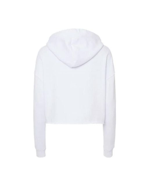 Miso White Cropped Hoodie