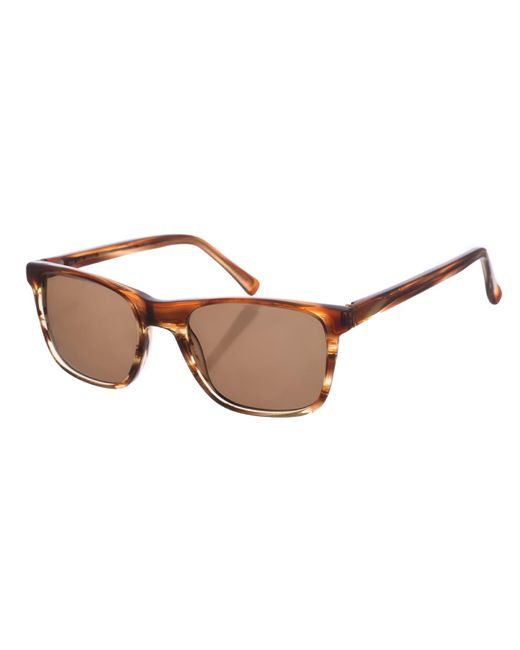 Zen Brown Rectangular Shaped Acetate Sunglasses Z445 for men
