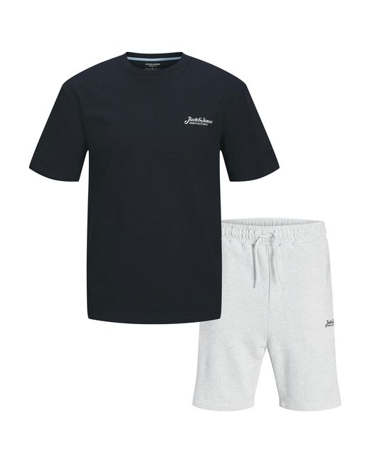 Jack & Jones Blue Co-Ord Set Crew Neck T-Shirt & Shorts Summer Outfit for men
