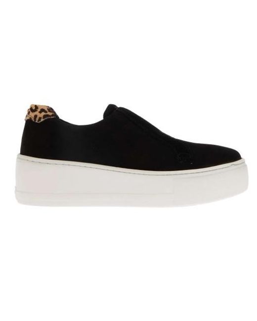 Dune Ethoss Leren Platform Trainers (zwart) in het Black