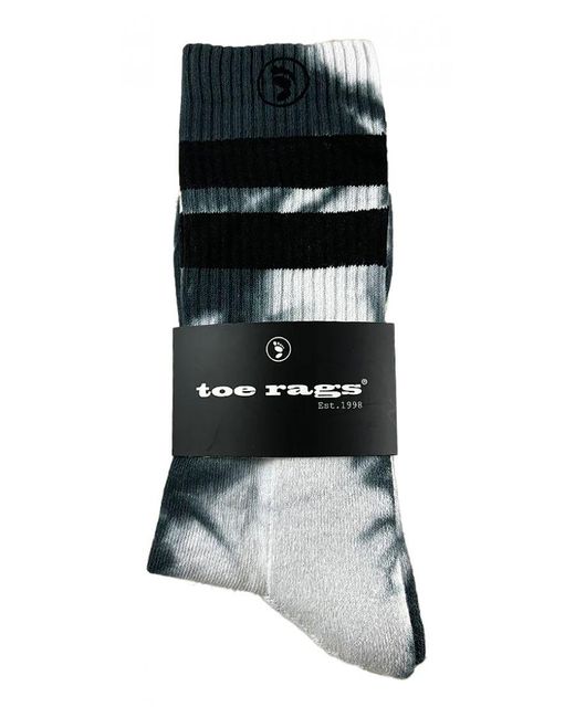Toe Rags Black 2 Pairs Tie Dye Socks for men