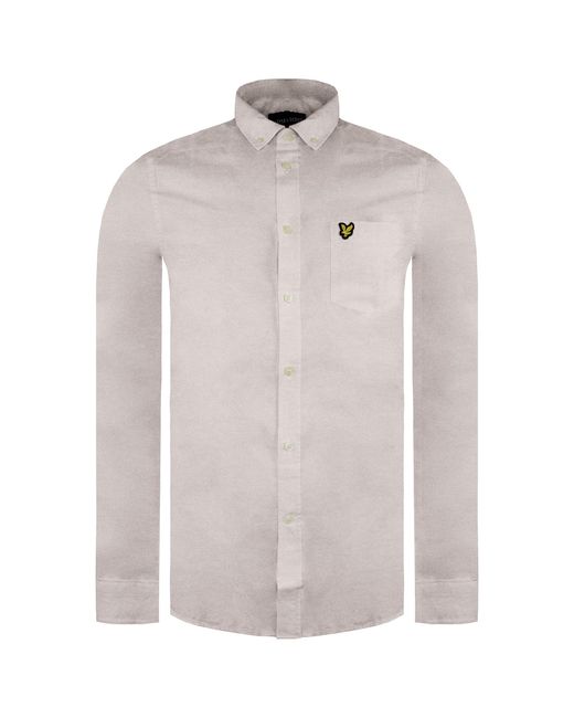 Lyle & Scott White Regular Fit Oxford Shirt for men