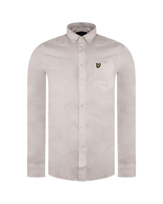 Lyle & Scott White Regular Fit Oxford Shirt for men