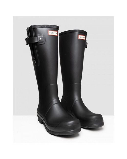 Hunter Black Original Side Adjustable Wellington Boots for men