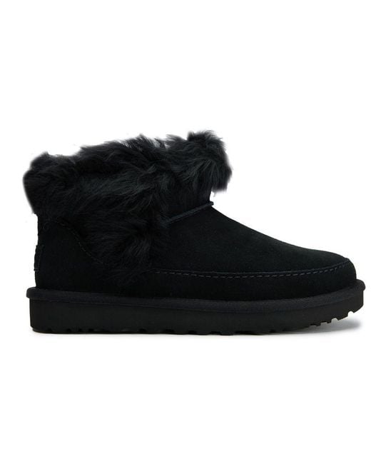 Ugg Black Classic Ultra Mini Chalet Boots