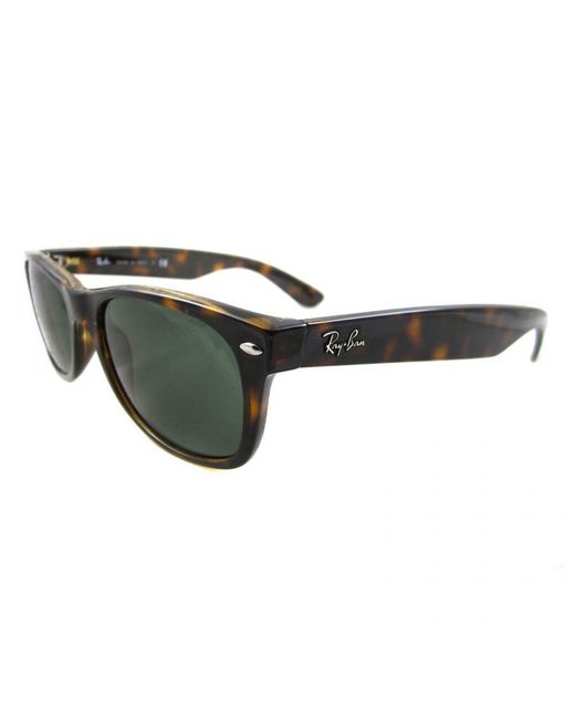 Ray-Ban Green Sunglasses New Wayfarer 2132 902 Tortoise 52Mm
