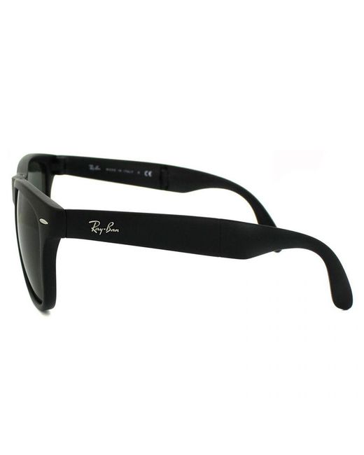 Ray-Ban Black Sunglasses Folding Wayfarer 4105 Matt 601S 54Mm for men