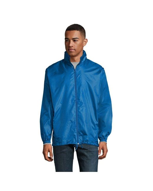 Sol's Blue Shift Showerproof Windbreaker Jacket (Royal)