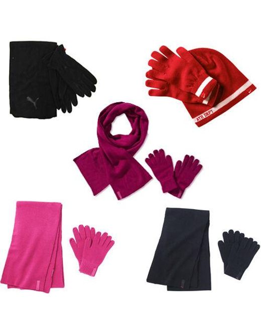 PUMA Red Fundamentals Knit Nike Nsw Gloves & Scarves Sets