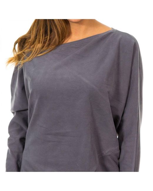Met Gray Sweater With Bat Sleeves And Boat Neck 10Dve0780