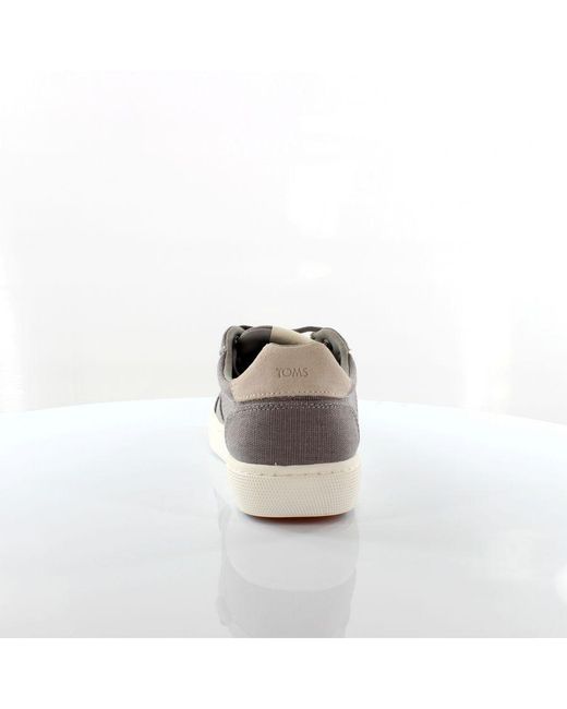 TOMS Brown Leandro Heritage Canvas Lace Up Trainers 10013259 for men
