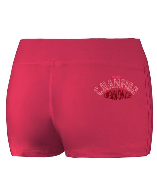 Champion Red Heritage Fit Shorts Cotton