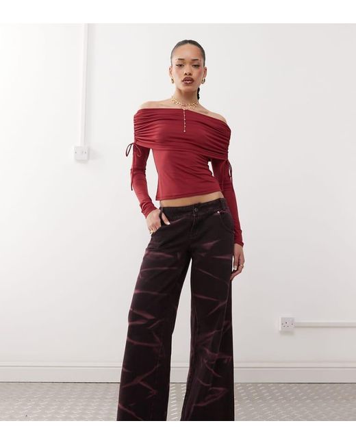 Labelrail Red X Jennifer Mcking Baggy Oversized Distressed Wash Jeans