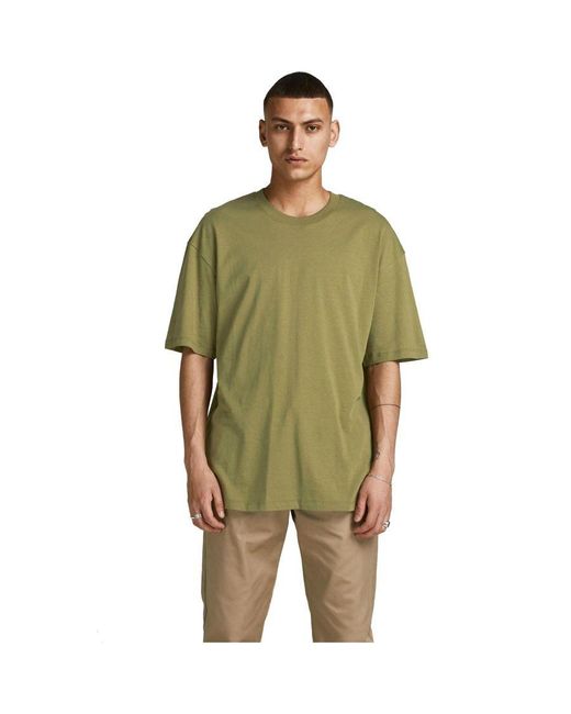 Jack & Jones Green Plain T-Shirts From for men