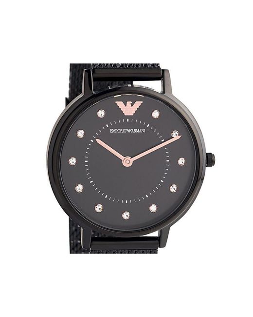 Emporio Armani Black Ar11252 Kappa Watch With Mesh Bracelet for men