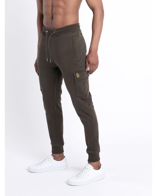 Luke 1977 Green Bogota Cuffed Sweat Joggers for men