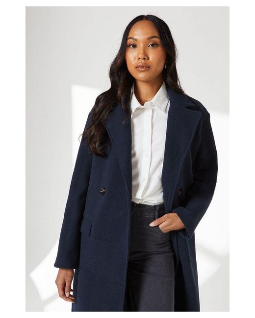 PRINCIPLES Blue Double Breasted Maxi Coat