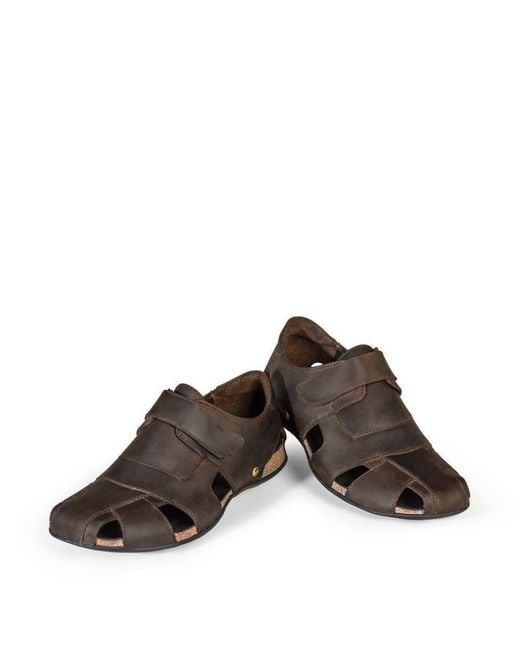 Panama Jack Brown Fletcher Basic C1 Leather Sandals for men