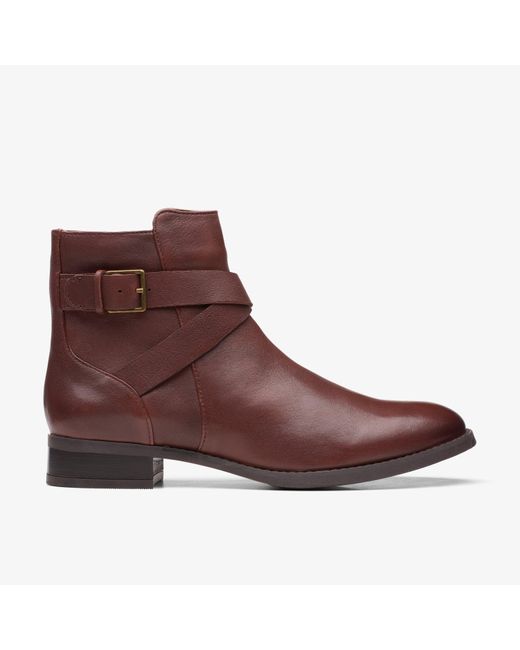 Clarks Brown Hamble Buckle British Tan Leather Boots
