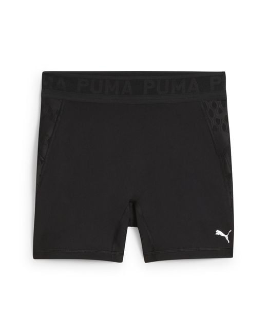 PUMA Black Lace High-Waisted 5" Short Tights