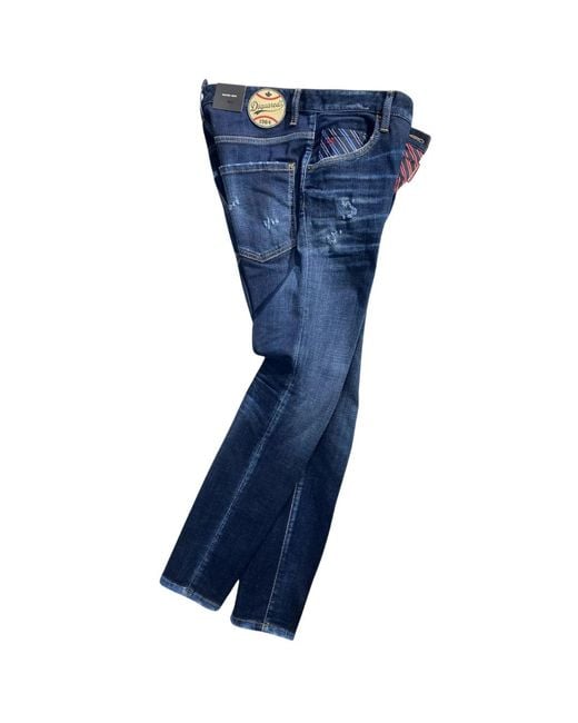 DSquared² Blue Denim Pants Cotton for men