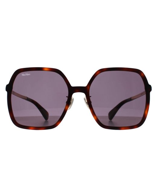 Max Mara Purple Square Dark Havana Smoke Mm0059-D