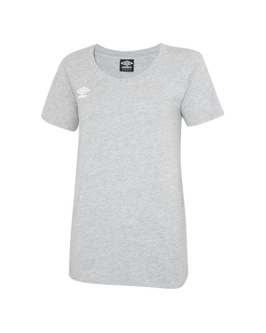 Umbro Gray Ladies Club Leisure T-Shirt (Light Marl) Cotton