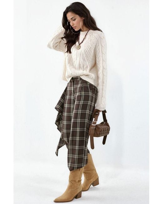 Hiccup Natural Patterned Crew Neck Knit Jumper