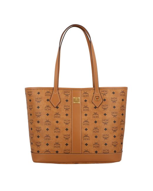 MCM Brown Neuer Liz Shopper Medium