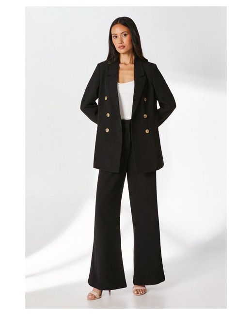 PRINCIPLES Black Longline Double Breasted Blazer