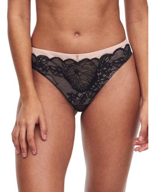 Chantelle Black Midnight Flowers Tanga