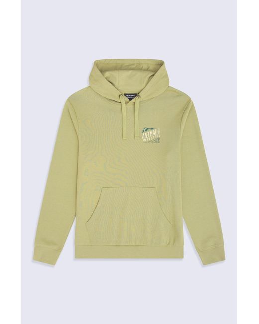 Mountain Warehouse Yellow 'River' Padstow Regional Hoodie With Kangaroo Pocket Warm Cosy Pullover Cotton for men