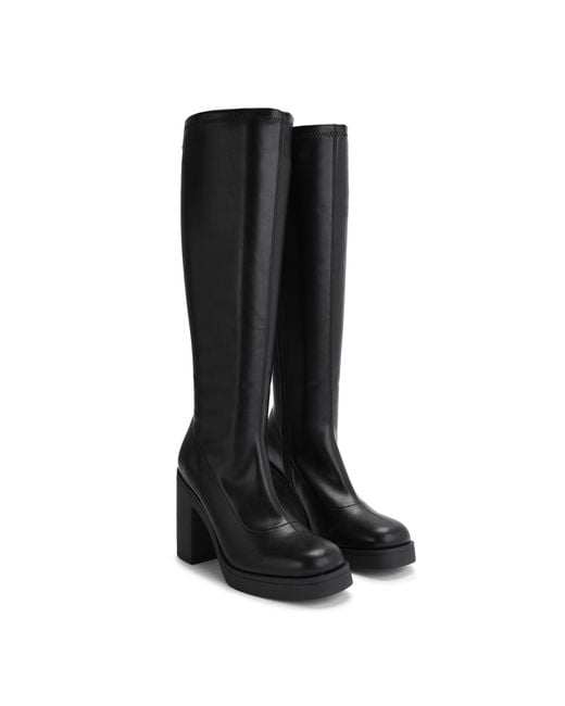KG by Kurt Geiger Black Twist Knee Boots