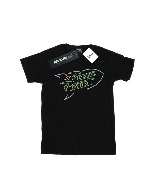 Disney Black Toy Story Neon Pizza Planet T-shirt for men