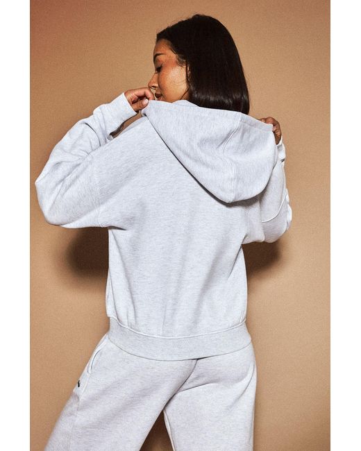 DSGN Studio Blue Boxy Zip Through Hoodie