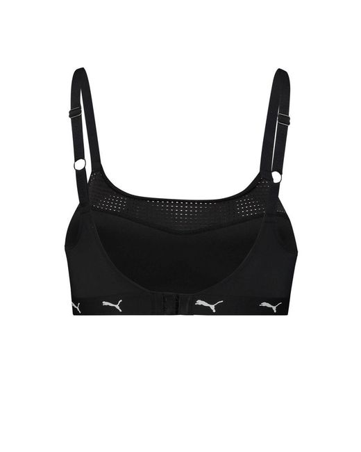 PUMA Black Niet-Voorgevormde Bh Top Zwart
