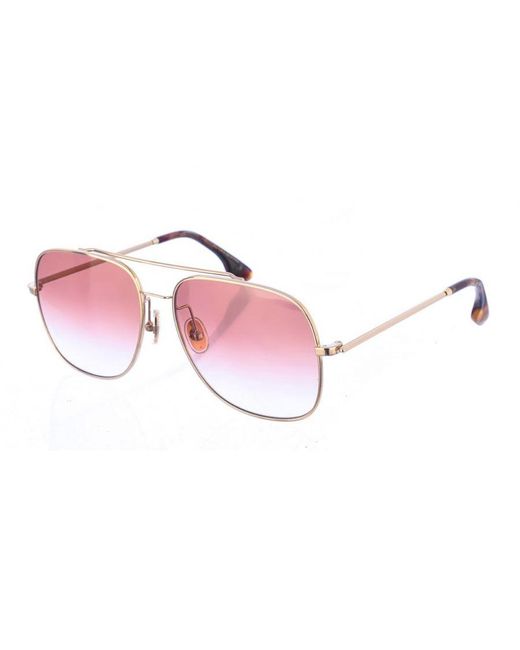 Victoria Beckham Rechthoekige Zonnebril in het Pink