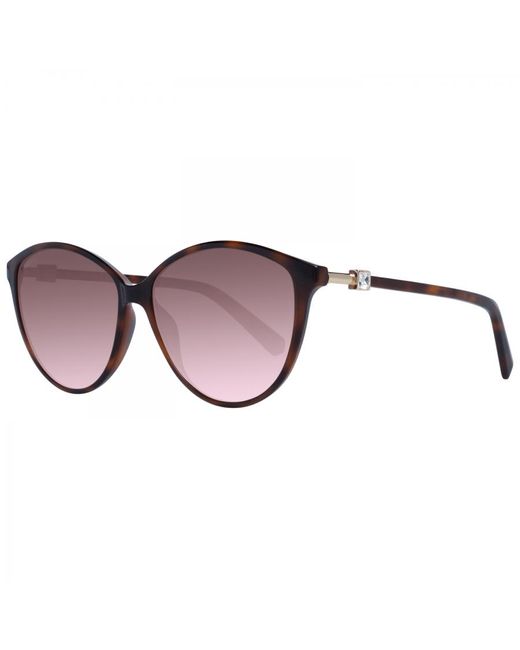Swarovski Brown Acetate Sunglasses With Oval Shape Sk0331S