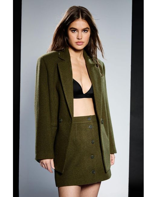 Runway Green 1.8.1.8 Wool Mix Mini Skirt