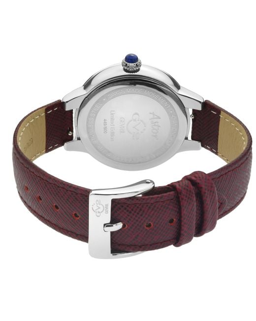 Gv2 Red Astor Dial 9103.4 Swiss Quartz Watch