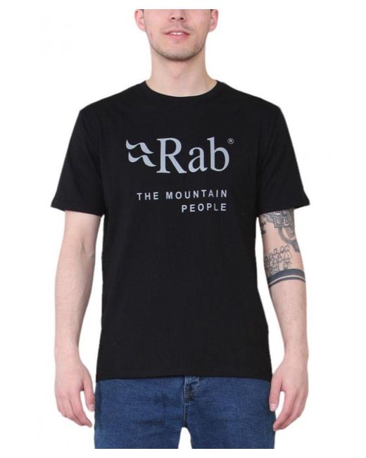Rab Stance Mountain T-shirt In Zwart in het Black voor heren