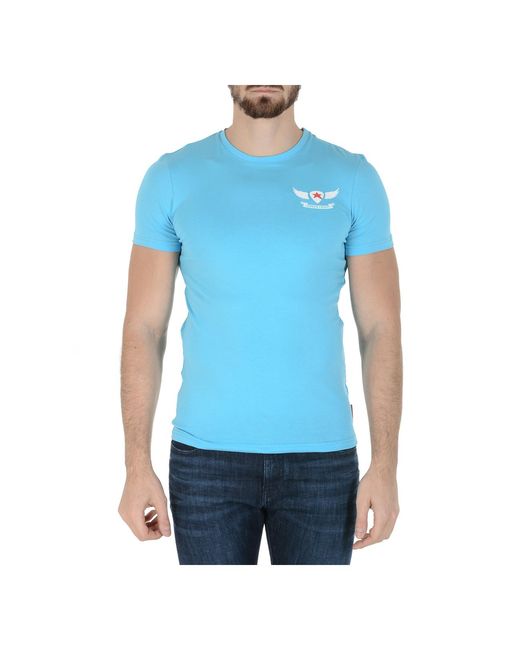 Andrew Charles by Andy Hilfiger Blue T-Shirt Short Sleeves Round Neck Light Keita for men