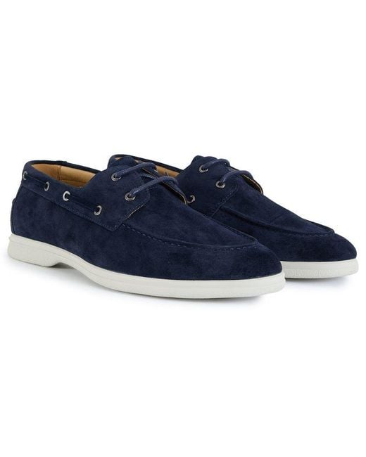 Simon Carter Blue Trovo Boat Shoe Shoes for men