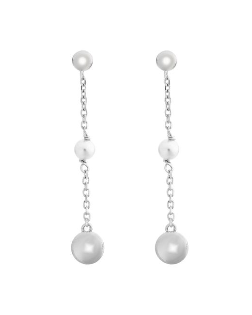 Orphelia White 'Milena' 925 Sterling Drop Earrings